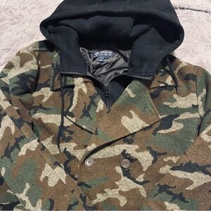 American Rag | Men’s Hooded Wool Peacoat, Size XXL